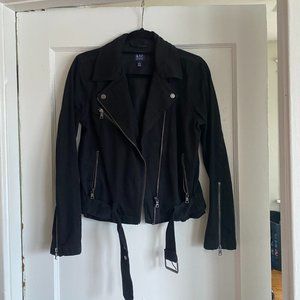 Gap Black Denim Jacket with Zipper Detail Sz M